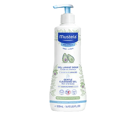 Cleansing gel with organic avocado for baby and child 